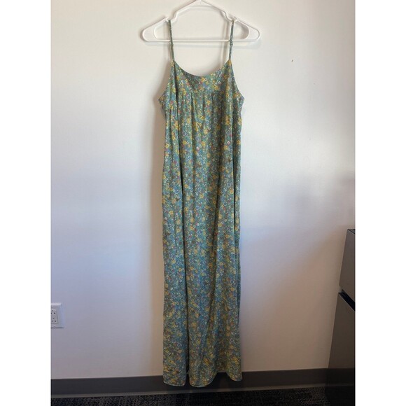 Natural Life Catalog Green Floral Maxi Dress Small - Picture 1 of 4